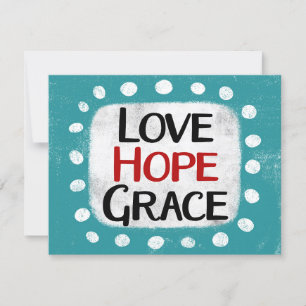 Kärlek Hope Grace Greeting Card Kort