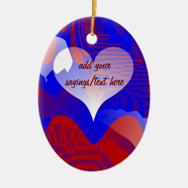 Kärlek & Hope_Ornament Julgransprydnad Keramik (Framsidan)