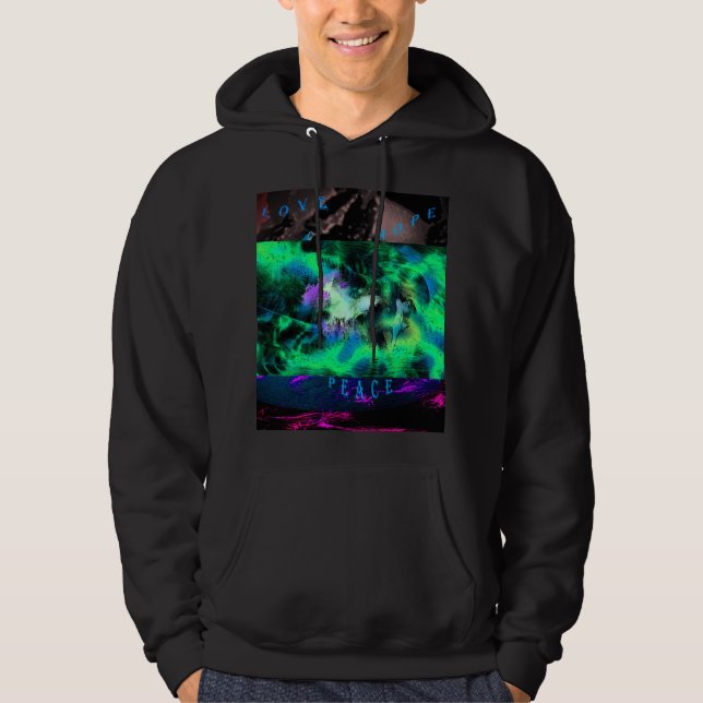 KÄRLEK HOPE PEACE HOODIE SWEATSHIRT (Framsida)