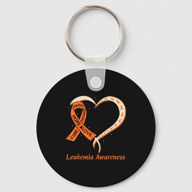 Kärlek Hope Support Leukemia Cancer Awareness Oran Nyckelring (Framsida)