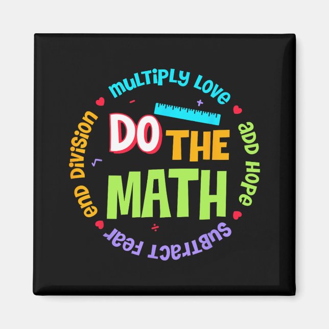 Kärlek hoppet fruktar att testdagen för matematikt magnet (Framsidan)