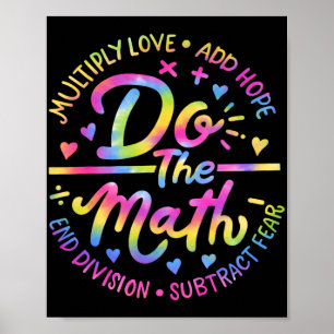 Kärlek hoppet fruktar att testdagen för matematikt poster