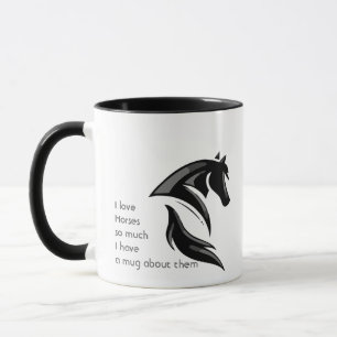 Kärlek Horses Animal, så mycket Roligt citerar Mug Mugg