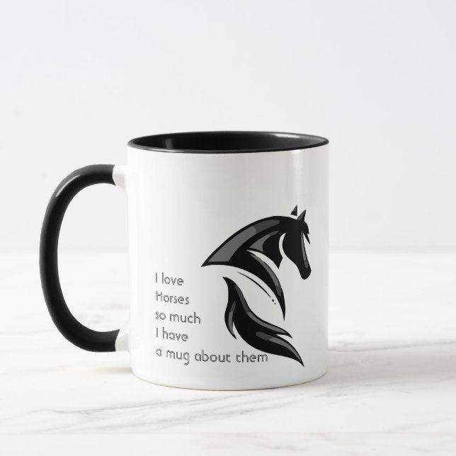 Kärlek Horses Animal, så mycket Roligt citerar Mug Mugg (Vänster)