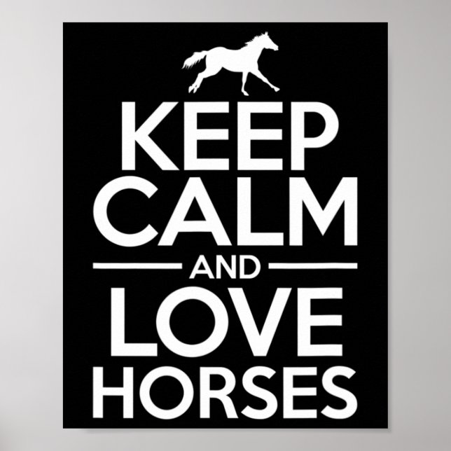 Kärlek Horses Horse  Equestrian Poster (Framsidan)