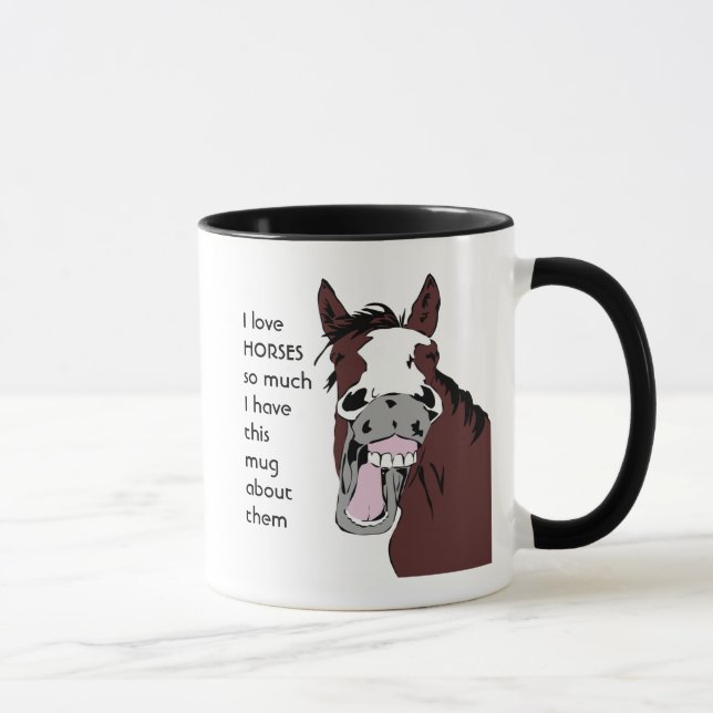 Kärlek HORSES så mycket jag Roligtar Offert Mugg (Höger)