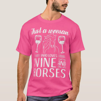 Kärlek Horses Vin T Shirt