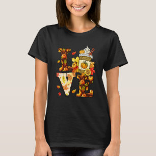 Kärlek Höst Fall Säsong Pumkin Tacksgiving Dag T Shirt