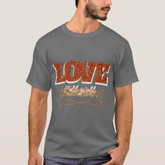 Kärlek Höst Orange Överstorlek T Shirt