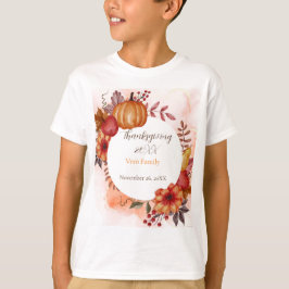 Kärlek Höst Tacksägelsemiddag Familj Personlig T Shirt
