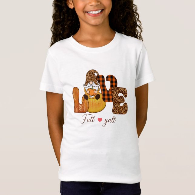 Kärlek Höst Tomtar T Shirt (Framsida)