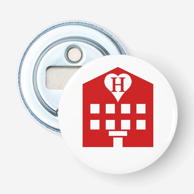 Kärlek Hotel Japanska Emoji Flasköppnare (Framsidan)