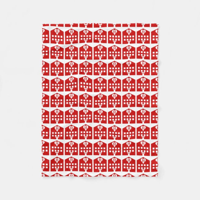 Kärlek Hotel Japanska Emoji Fleecefilt (Framsidan)