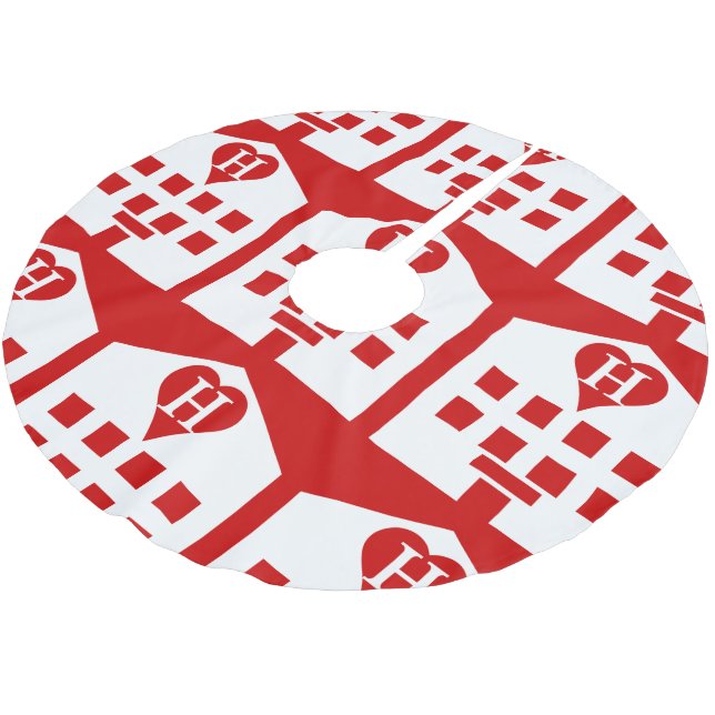 Kärlek Hotel Japanska Emoji Julgransmatta Borstad Polyester (Vinklad)