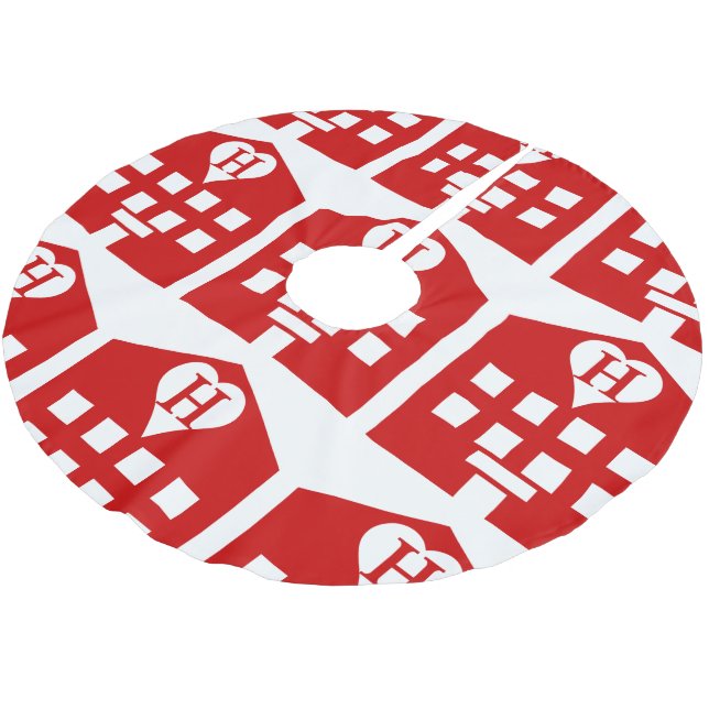 Kärlek Hotel Japanska Emoji Julgransmatta Borstad Polyester (Vinklad)