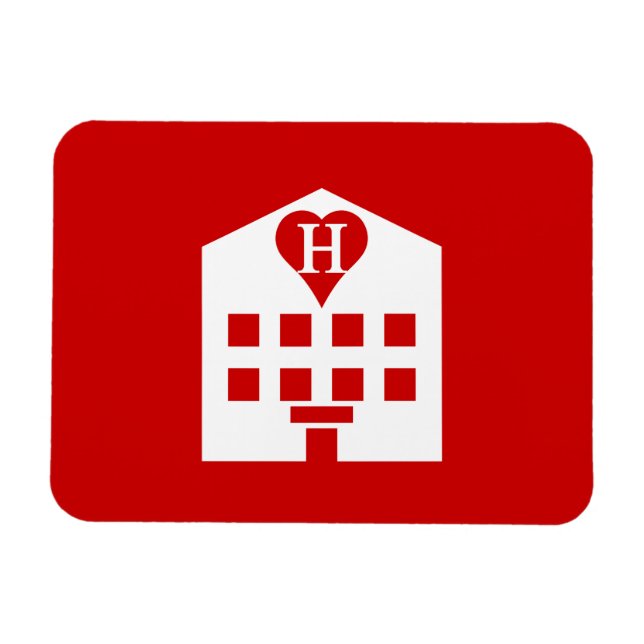 Kärlek Hotel Japanska Emoji Magnet (Horisontell)