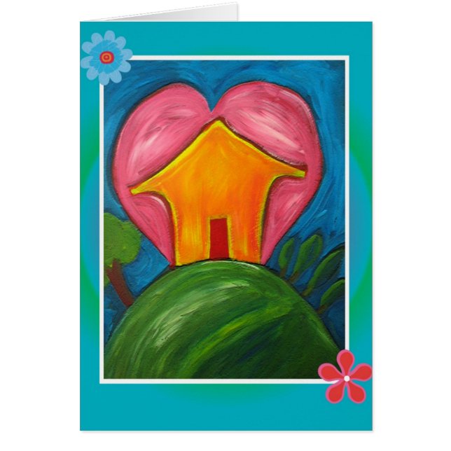 Kärlek House Hälsningskort (Framsidan)