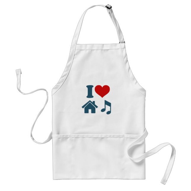 Kärlek House Music Apron Förkläde (Framsidan)