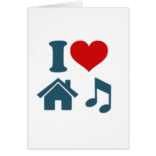 Kärlek House Music Hälsningskort