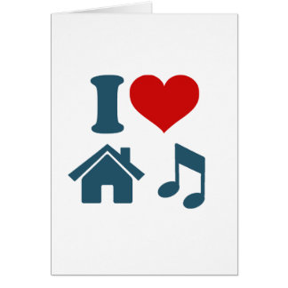 Kärlek House Music Hälsningskort