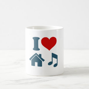 Kärlek House Music kaffe mugg Ibiza Gifts