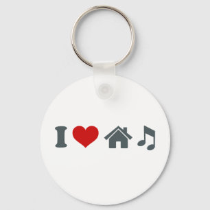 Kärlek House Music Nyckelring