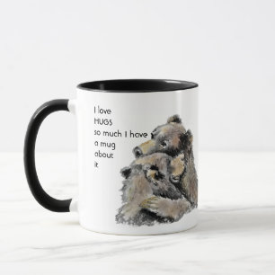 Kärlek HUGS så mycket jag citerar så mycket Roligt Mugg