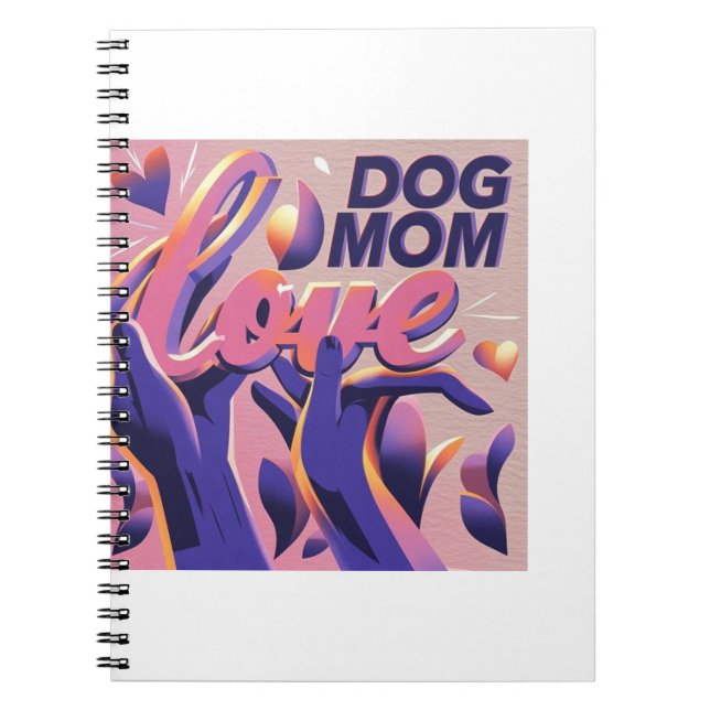 Kärlek Hund Morsa Rosa Lila Anteckningsbok (Framsidan)