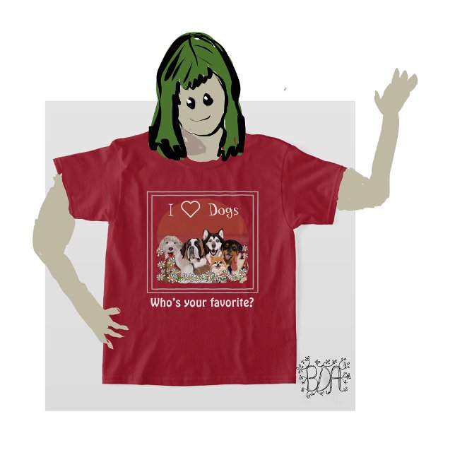 Kärlek Hund Pack Klubb T-Shirt (Skapare uppladdad)