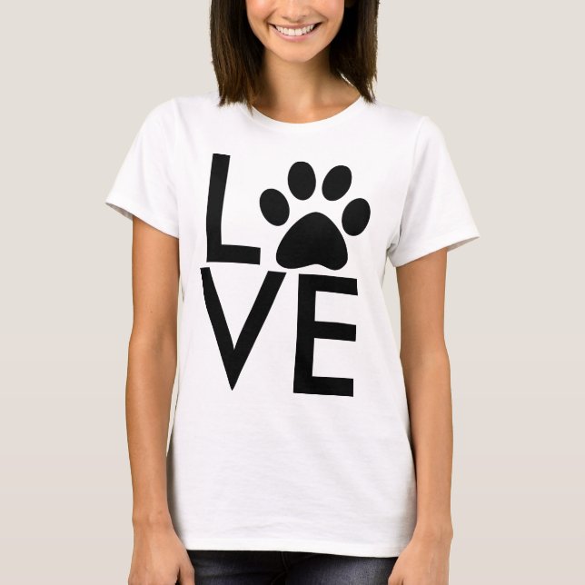 Kärlek Hund Tee (Framsida)