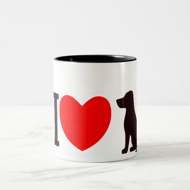 Kärlek Hund Två-Tonad Mugg (Center)