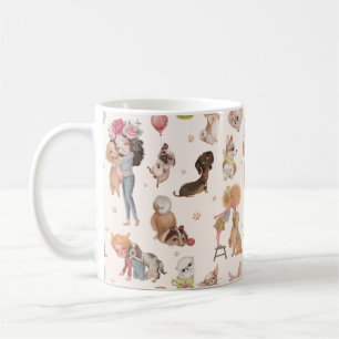 Kärlek Hundar Kaffemugg