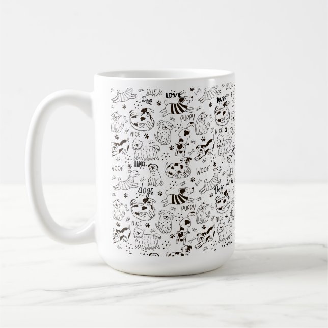 Kärlek Hundar Kaffemugg (Vänster)