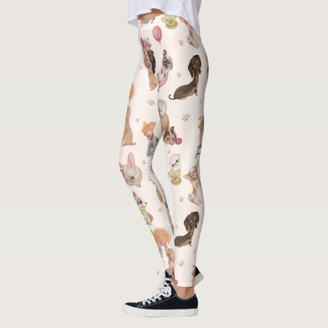 Kärlek Hundar Leggings (Vänster)