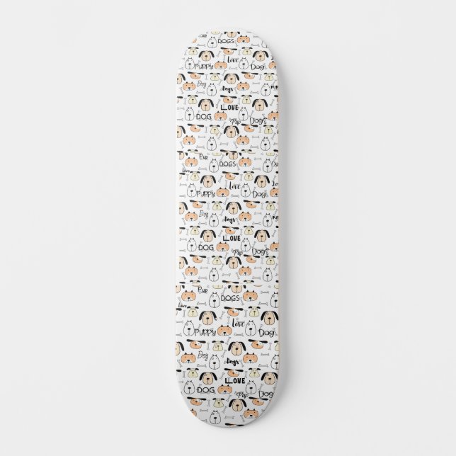 Kärlek Hundar och valpar Mini Skateboard Bräda 18,5 Cm (Framsida)