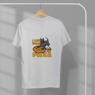 Kärlek Hundar Pizza T Shirt