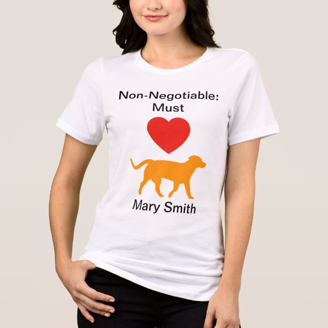 Kärlek Hundar T Shirt (Framsida)