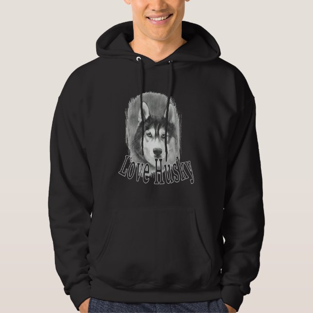 Kärlek Husky Hoodie (Framsida)