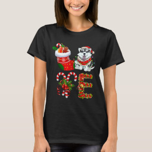 Kärlek Husky Hund jul Light Rolig hund Animal T Shirt