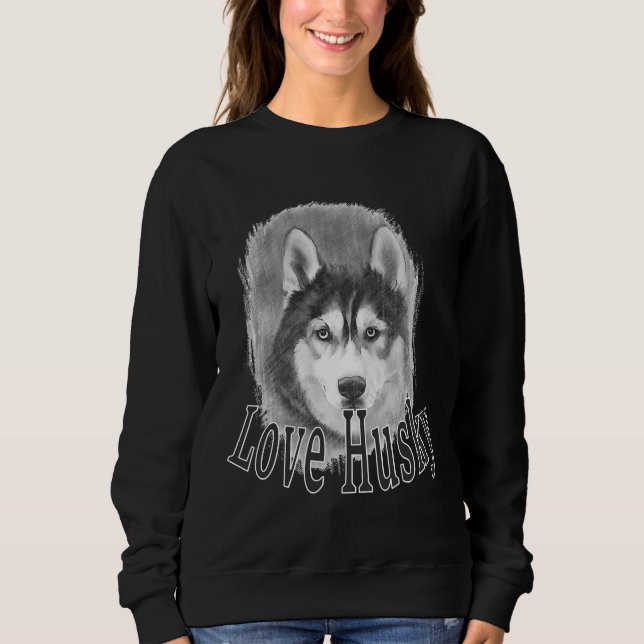 Kärlek Husky T Shirt (Framsida)