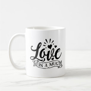 Kärlek i A Mugg-design Kaffemugg