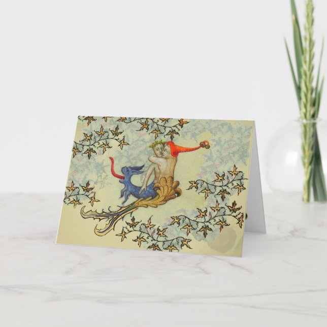 KÄRLEK I ABYSS-Sjöjungfrun och Triton Alla hjärtan Helgkort (Framsida)