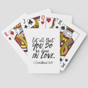 Kärlek i aktion - 1 Corinthians 16:14 inspirations Casinokort