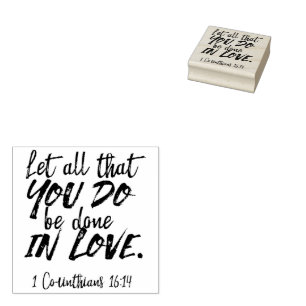 Kärlek i aktion - 1 Corinthians 16:14 inspirations Stämpel