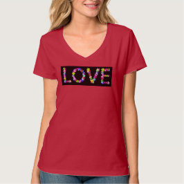 Kärlek i alla former | Blommig typografi Achempong T Shirt