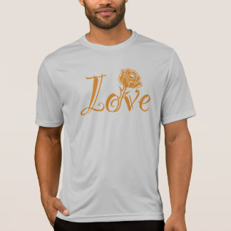 Kärlek i blom: Elegant typografi med en ros T Shirt