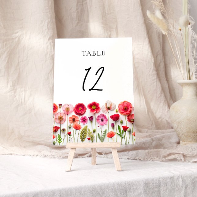 Kärlek i Blom Floral Bröllop Bordsnummer (Skapare uppladdad)