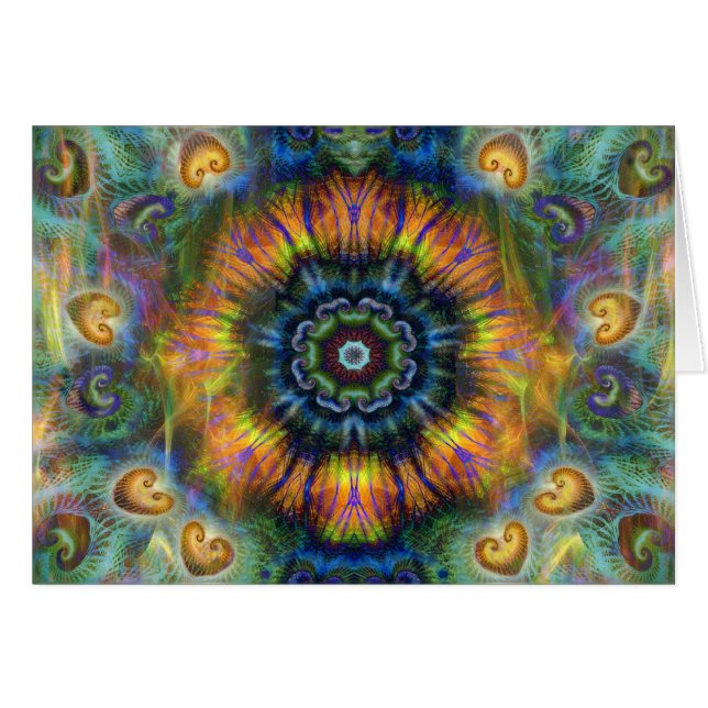 Kärlek i blom hälsningskort (Framsidan Horizontal)