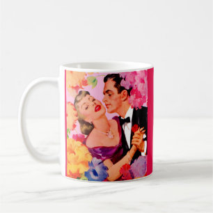 kärlek i blomma kaffemugg