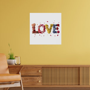 Kärlek i blommor poster
